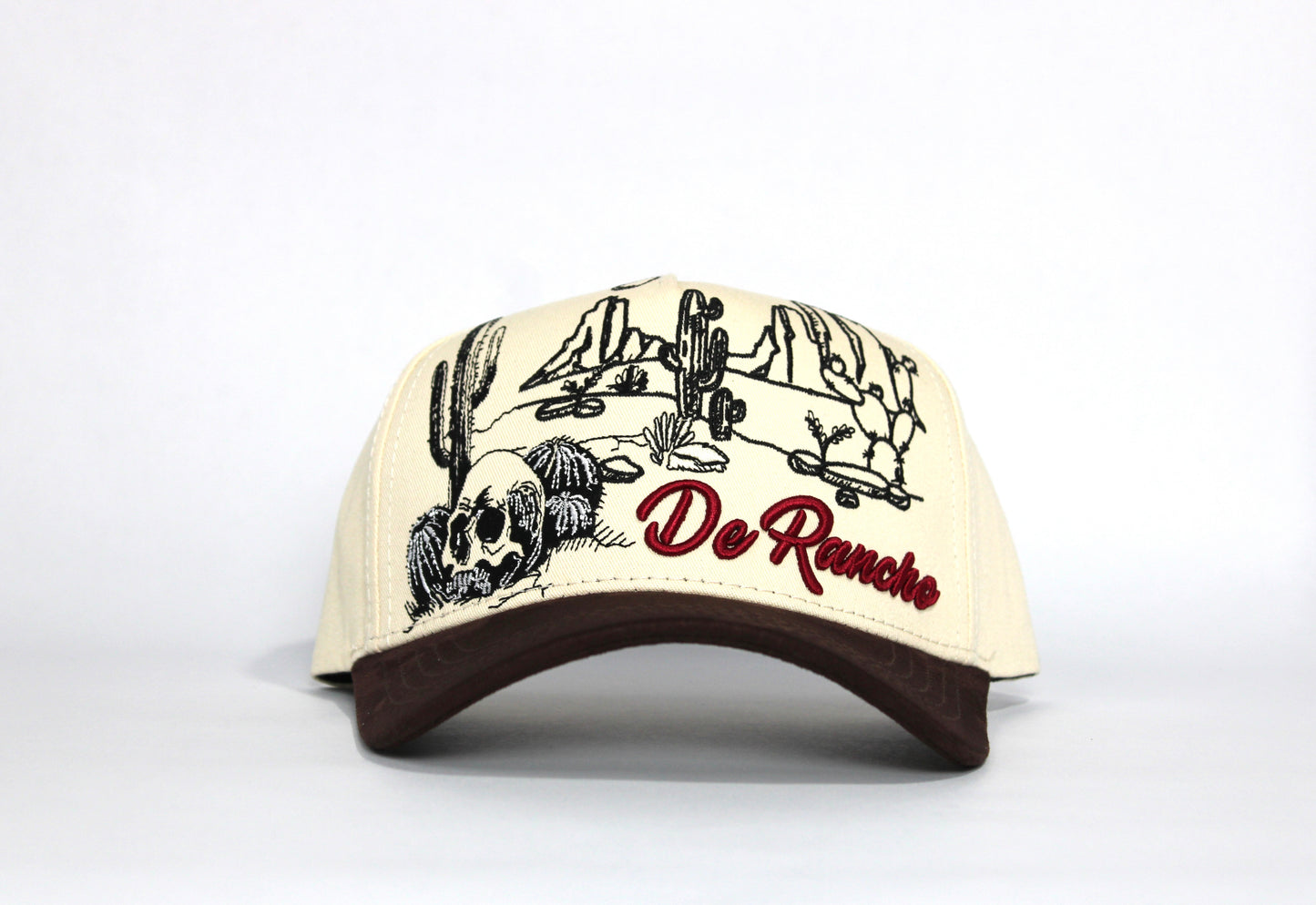 De Rancho Sierra Sunset a-frame hat (Cream/Brown)