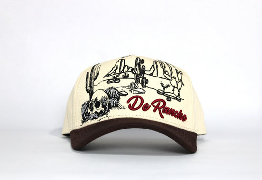 De Rancho Sierra Sunset a-frame hat (Cream/Brown)