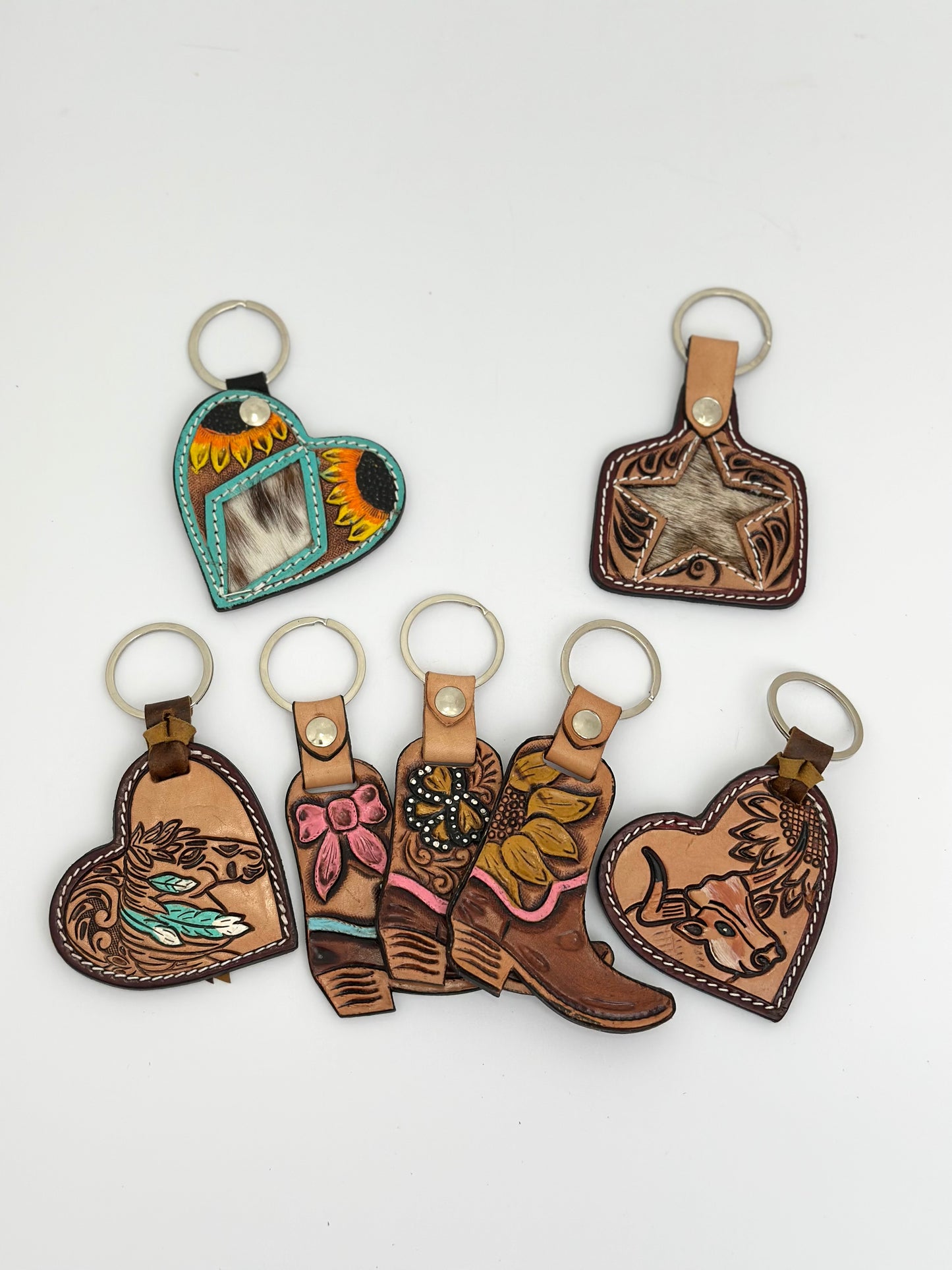 De Rancho Heart/Boot Keychains