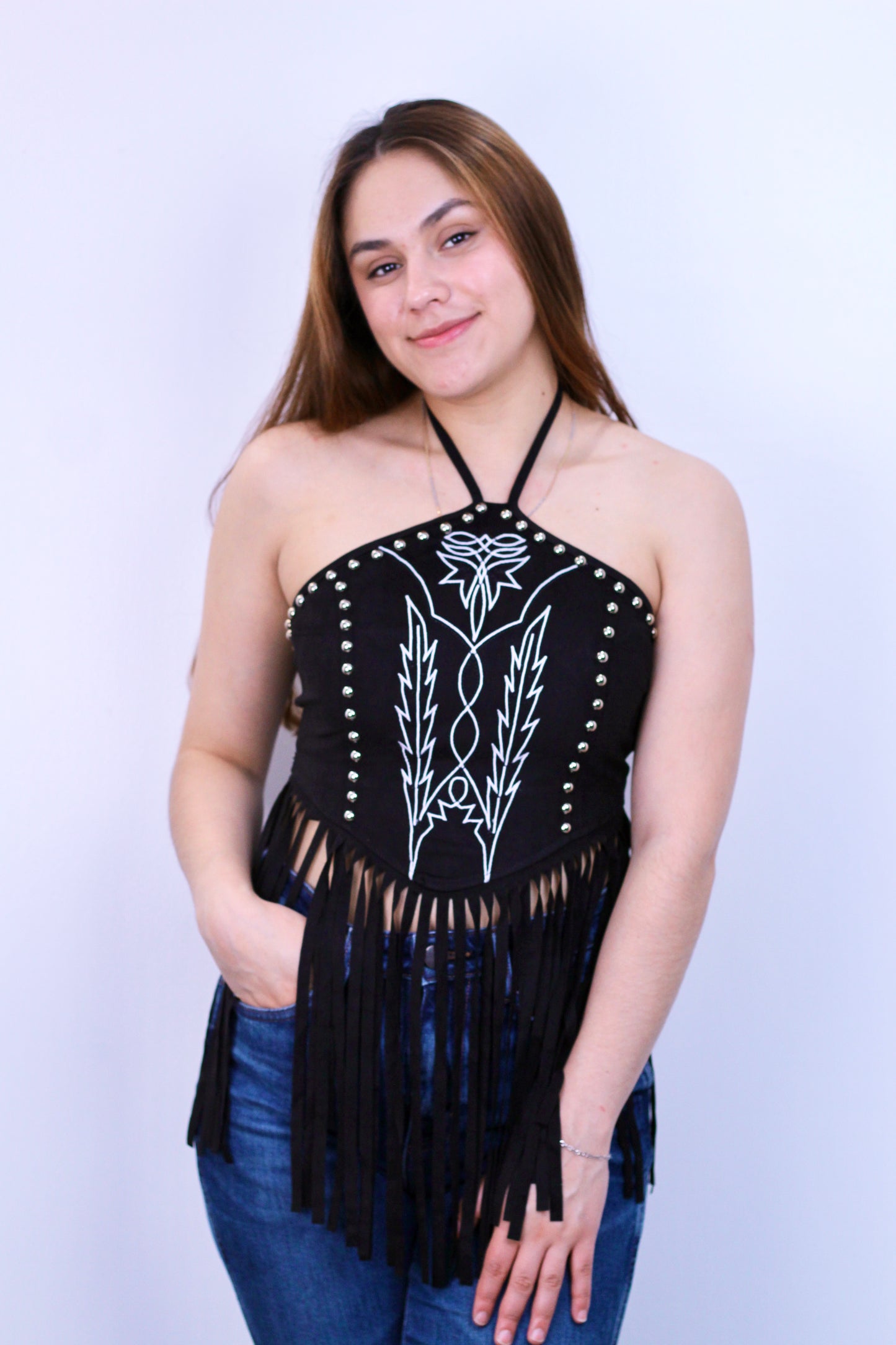 De Rancho Savannah Fringe Top