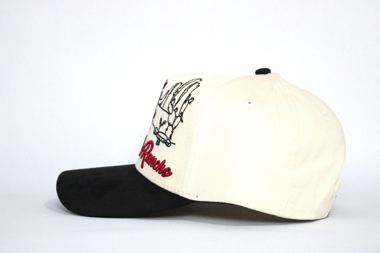 De Rancho Sierra Sunset a-frame hat (Cream/Black)