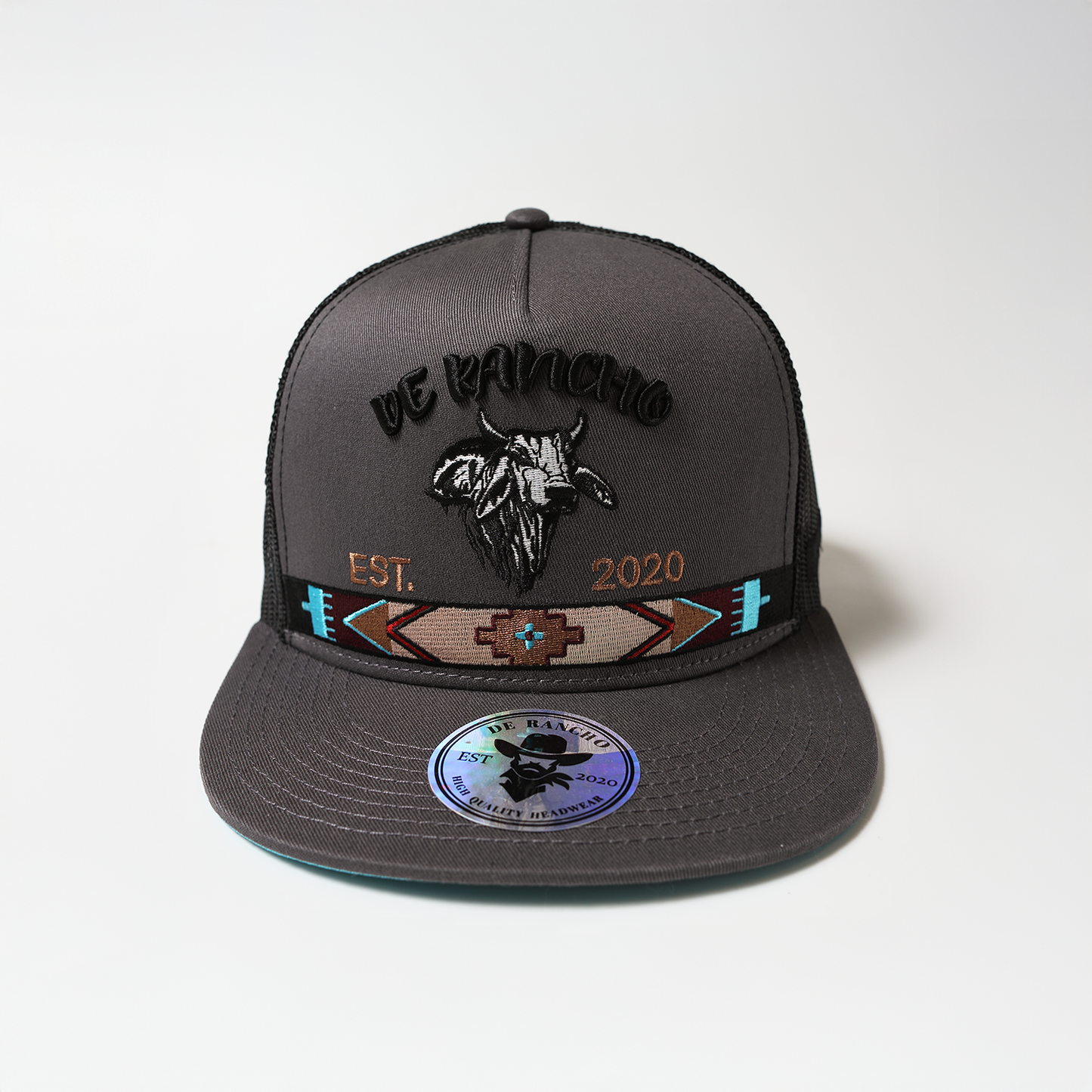 De Rancho Tribal Bull Grey Hat DR074