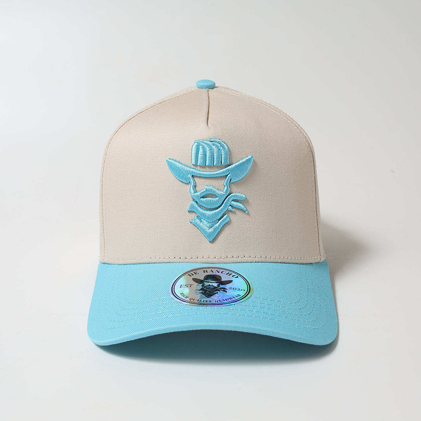 De Rancho a-frame hat (Cream/Blue)