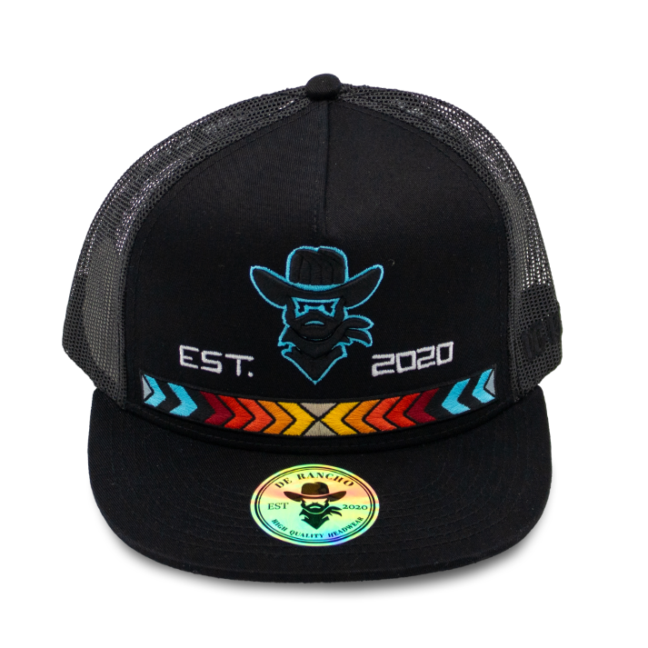 De Rancho Tribal Stripe Hat (Black) DR017