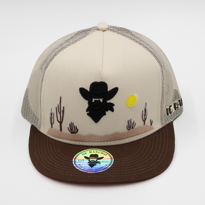 De Rancho Desert Cowboy Glow In The Dark (Cream/Brown) DR023