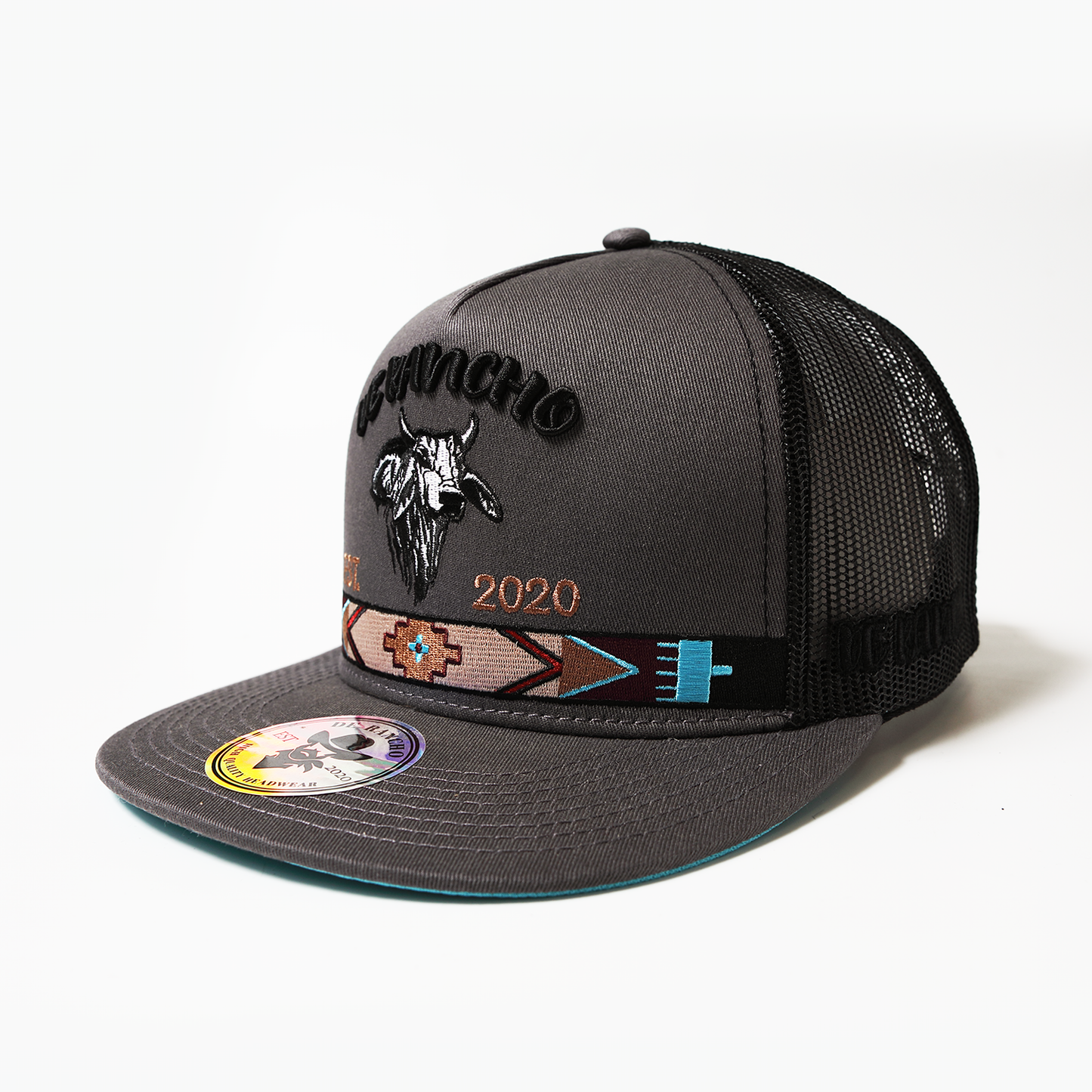 De Rancho Tribal Bull Grey Hat DR074