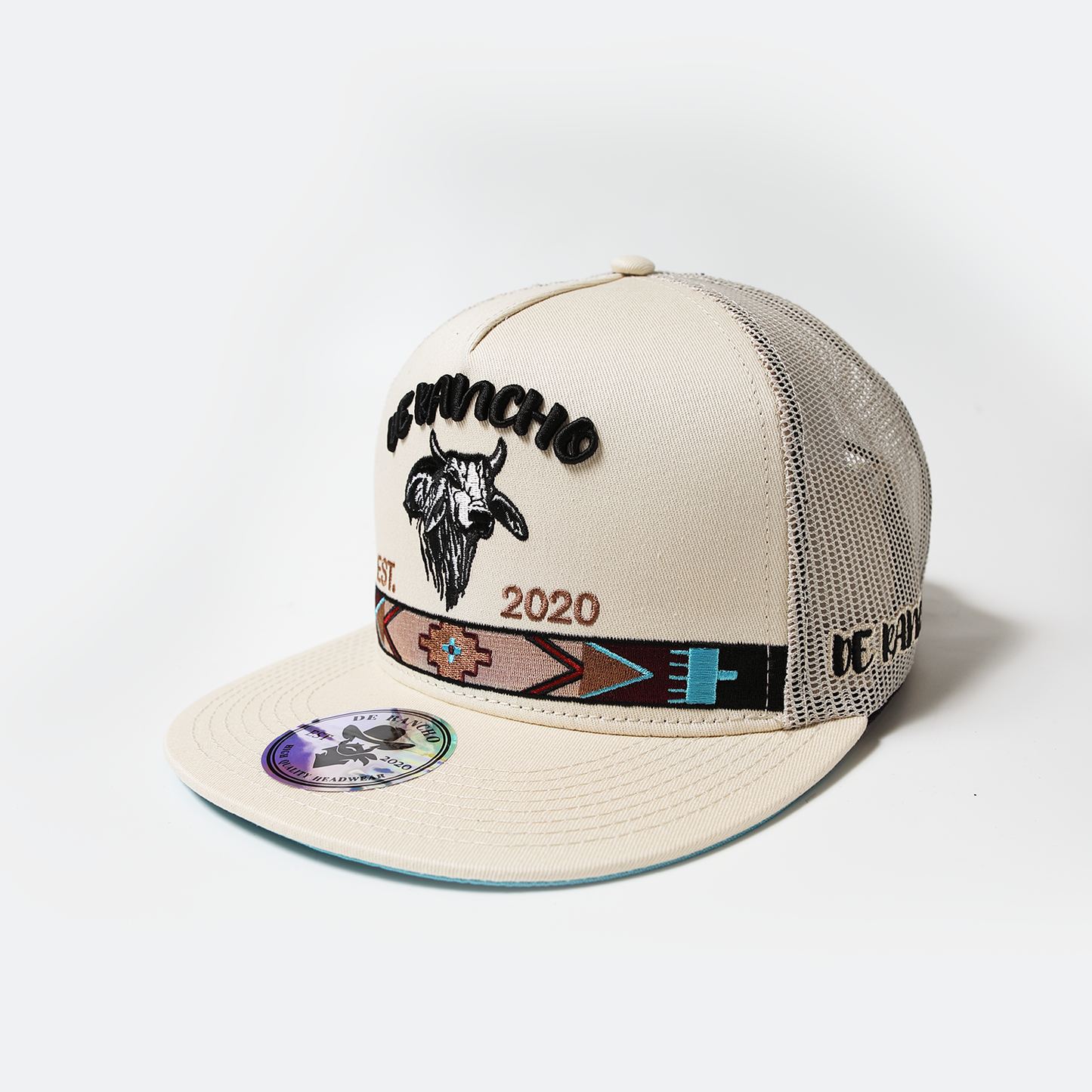 De Rancho Tribal Bull Cream Hat DR63🔴