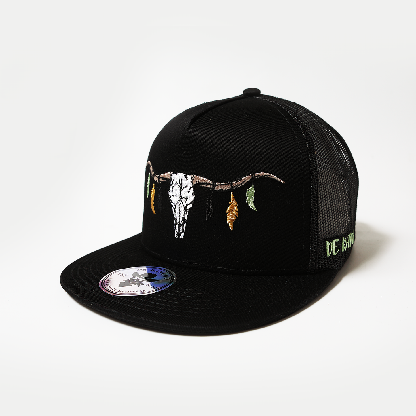 De Rancho Longhorn Skull Hat (Black) DR73