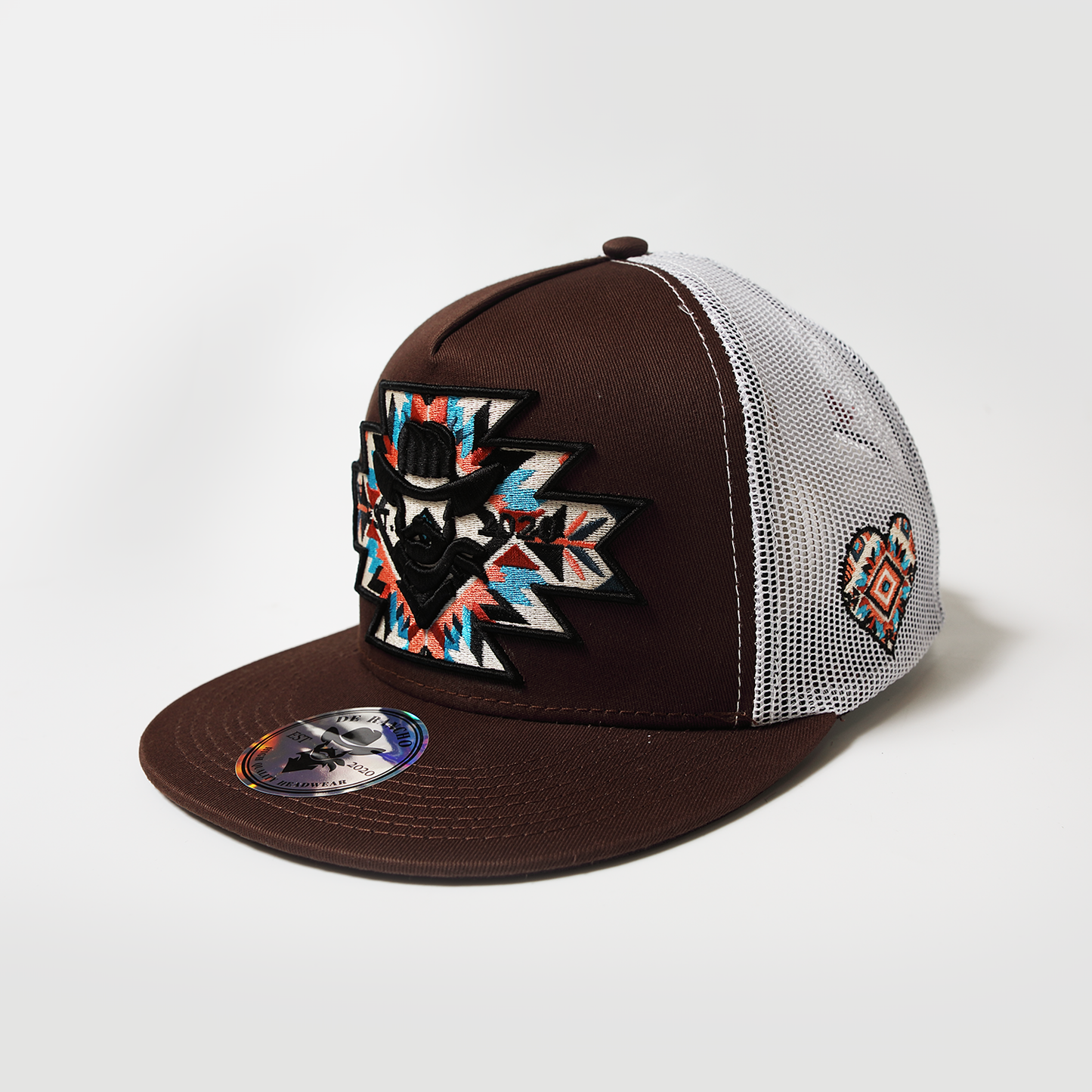 De Rancho Amarillo Heart (Brown/White) DR096
