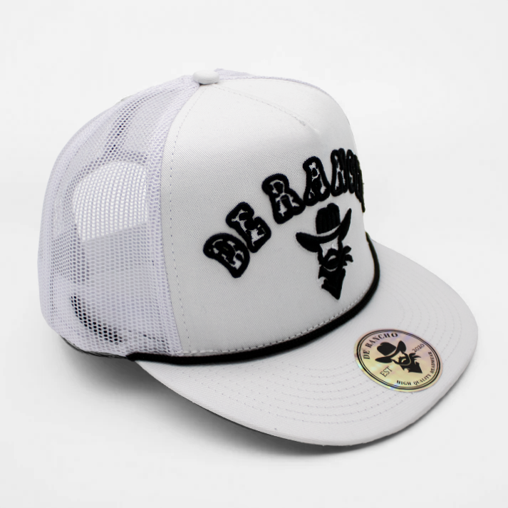 De Rancho Cow Print (White) DR077