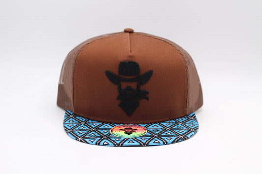 De Rancho Fine Aztec Print Hat (Brown/Blue)