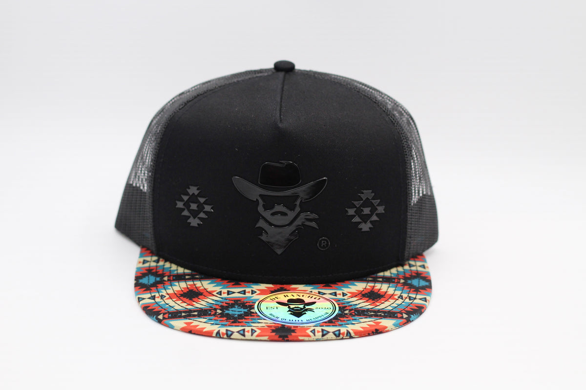 Aztec Hat Merch De Rancho Fine Aztec Print Hat (Black) – deranchobrand