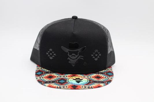 De Rancho Fine Aztec Print Hat (Black)