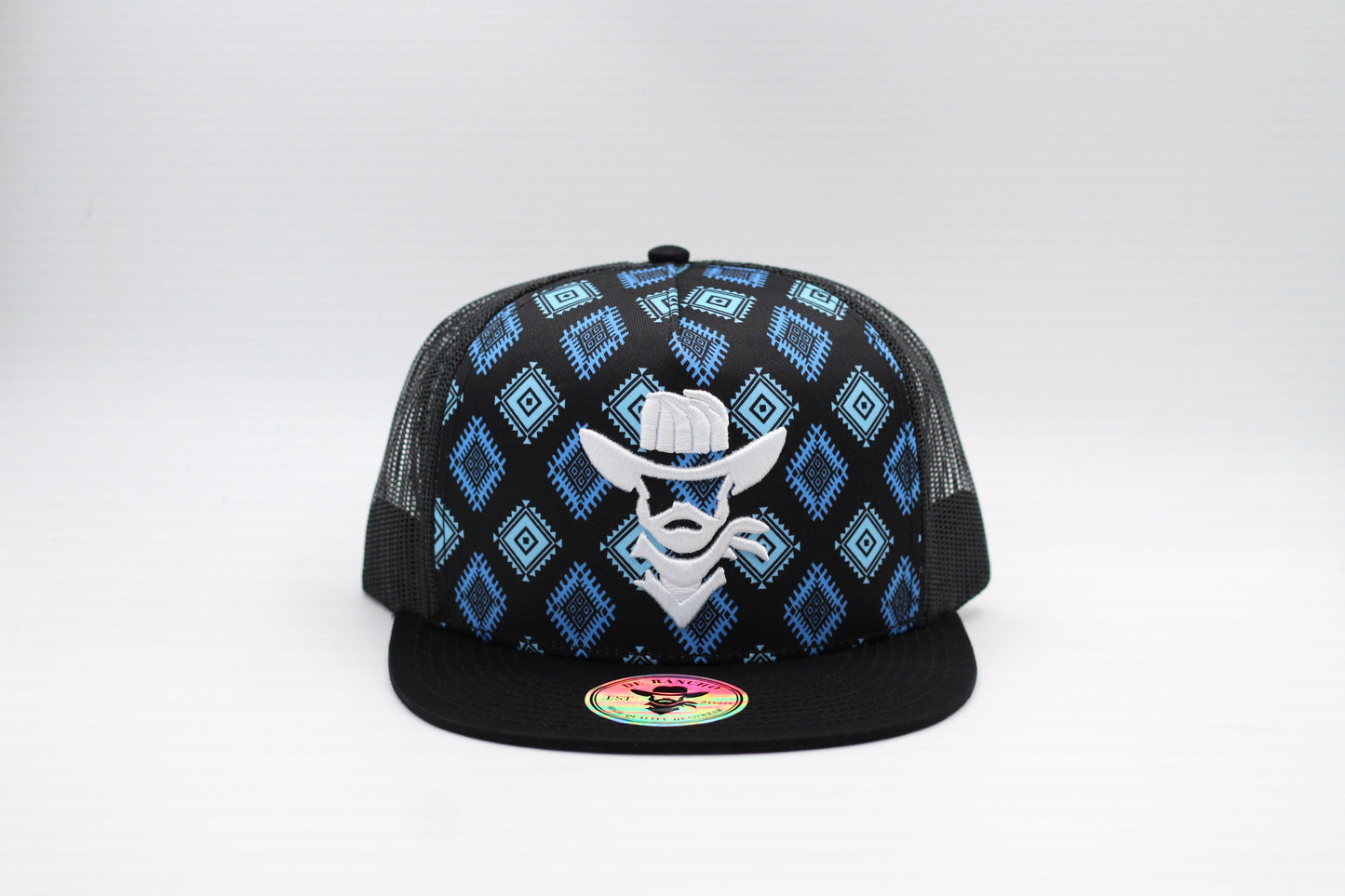 De Rancho Fine Aztec Print Hat (Blue/Black)
