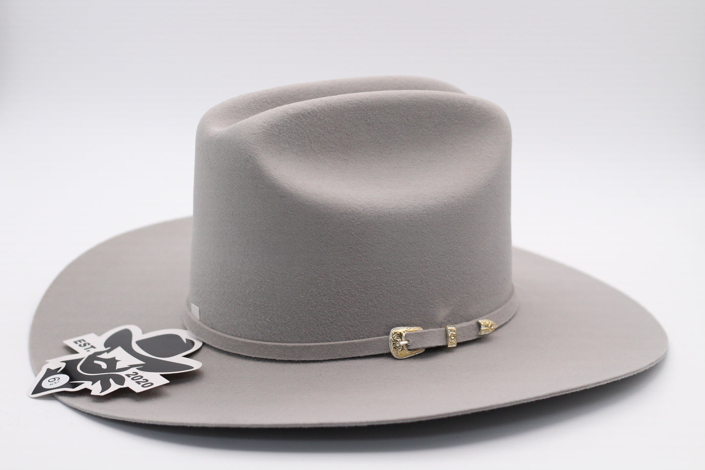 De Rancho Gray Tejana with Silver/Gold Buckle