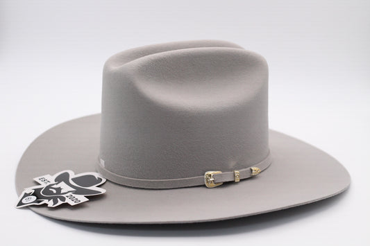 De Rancho Gray Tejana with Silver/Gold Buckle