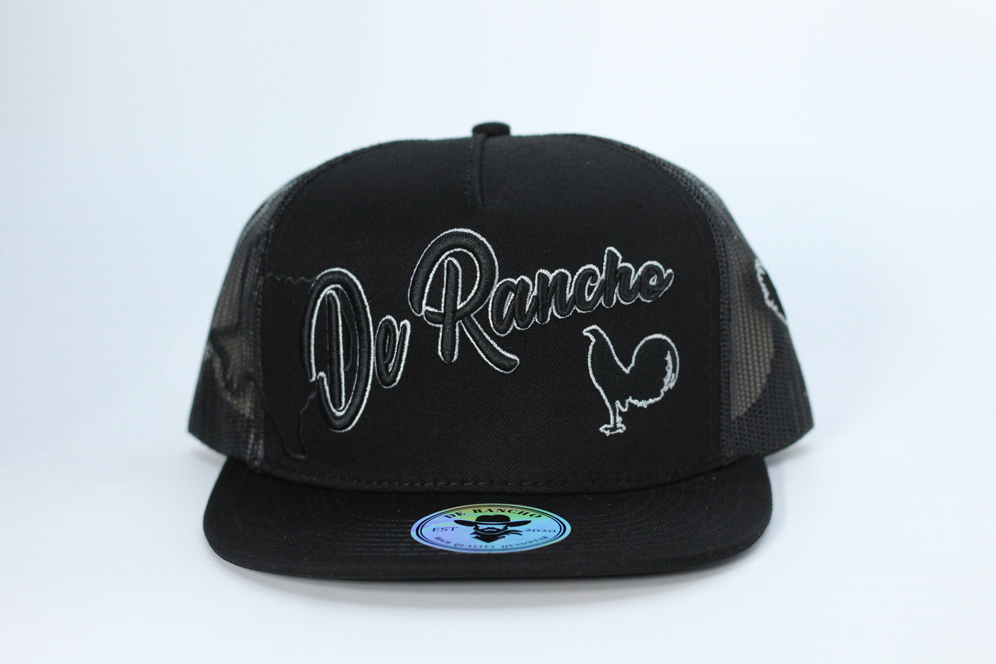 De Rancho Texas Rooster Hat (Black)