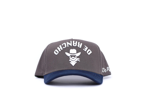 De Rancho a-frame hat (Gray/Navy Blue)