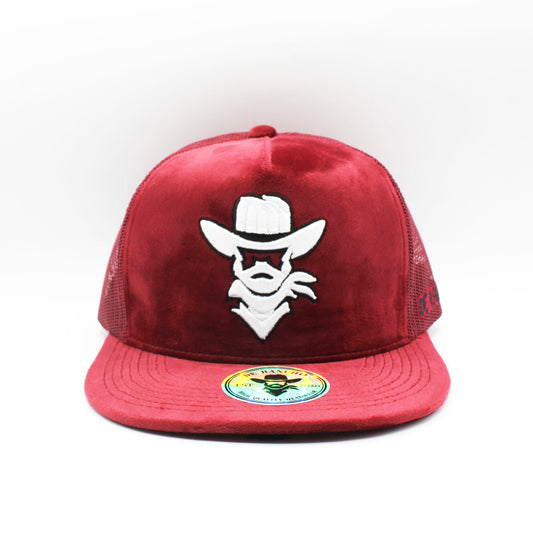 De Rancho Velvet (Burgundy/white)