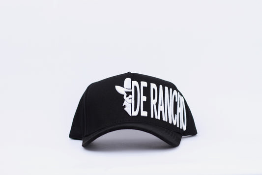 De Rancho a-frame hat white logo (Black)