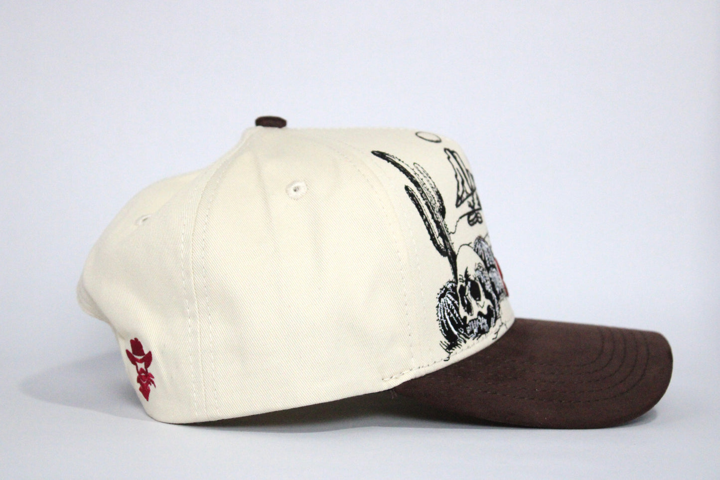 De Rancho Sierra Sunset a-frame hat (Cream/Brown)