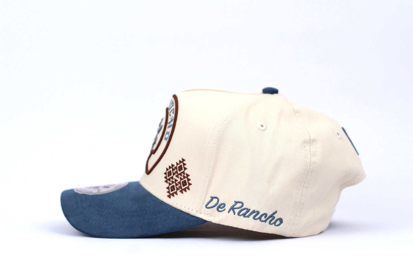 De Rancho Herradura a-frame hat (Beige/Blue)