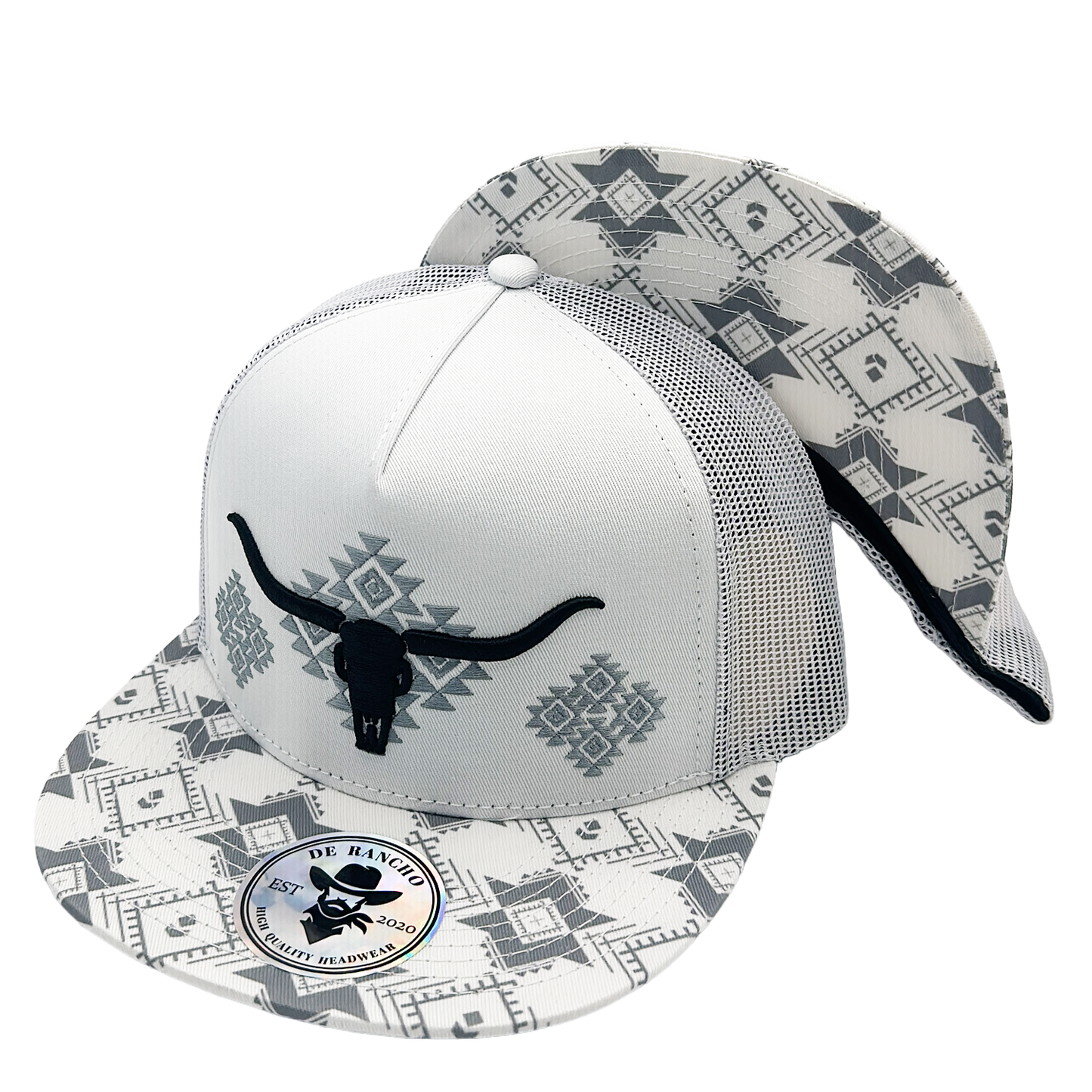 De Rancho Longhorn Calavera (White)