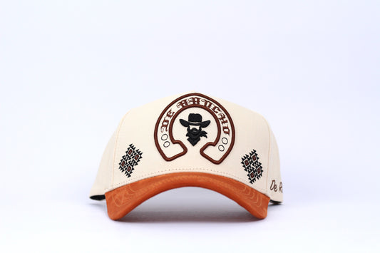 De Rancho Herradura a-frame hat (Beige/Orange)