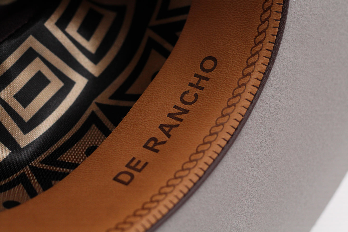 De Rancho Gray Tejana with Silver/Gold Buckle