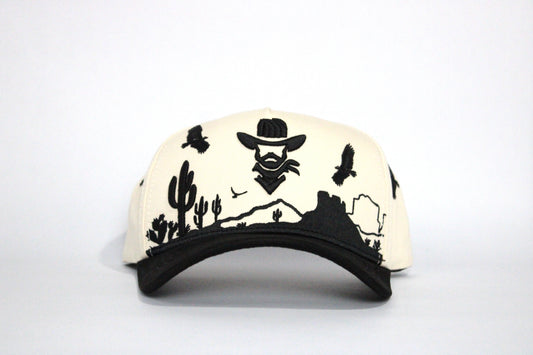 De Rancho Zopilote a-frame hat (Cream/Black)