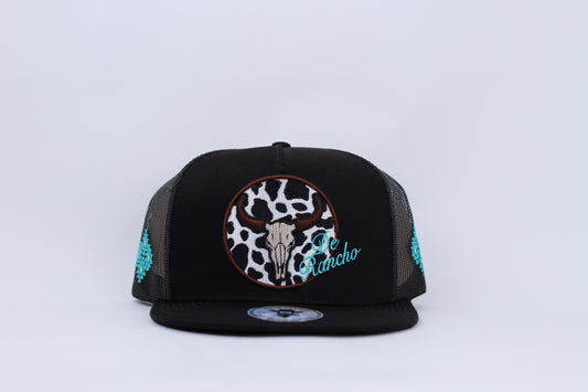 De Rancho Western Print Hat (Black) DR245