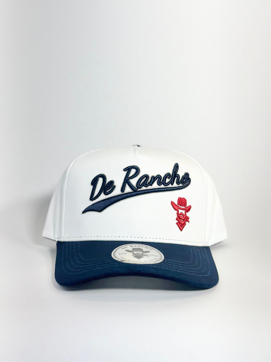 De Rancho Suede Ball Cap (Navy Blue/White) DR238