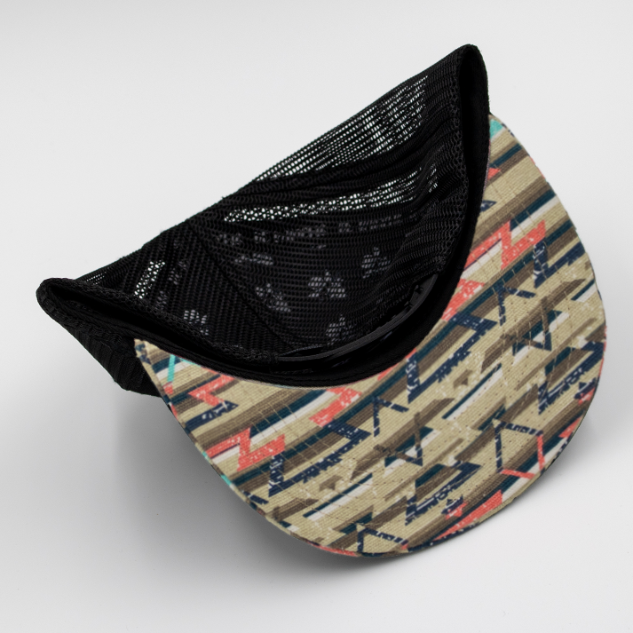 Cowboy Mint/Khaki Outline Tribal Visor (Black)