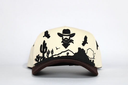 De Rancho Zopilote a-frame hat (Cream/Brown)