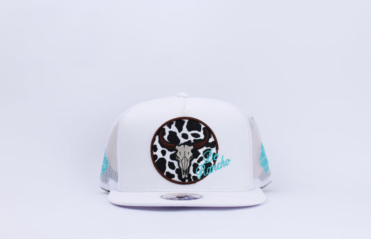 De Rancho Western Print Hat (White) DR246