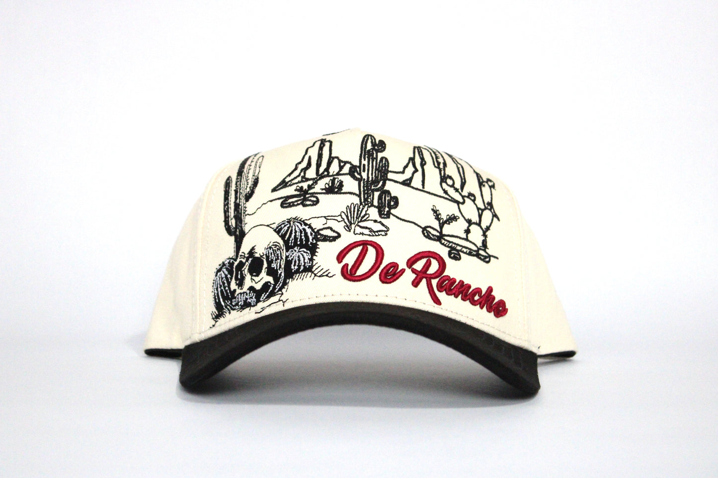 De Rancho Sierra Sunset a-frame hat (Cream/Black)