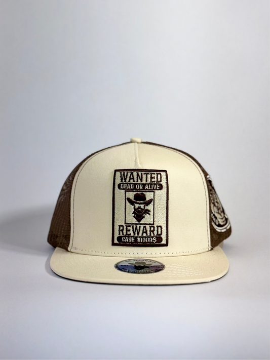 De Rancho Wanted Hat (Cream/Brown) DR217