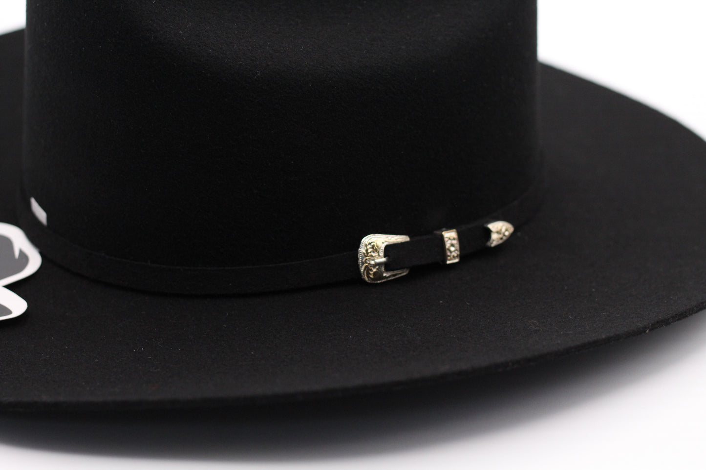 De Rancho Black Sinaloa Tejana with Silver/Gold Buckle