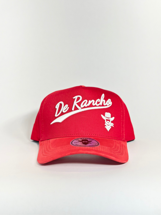 De Rancho Suede Ball Cap (Red) DR236