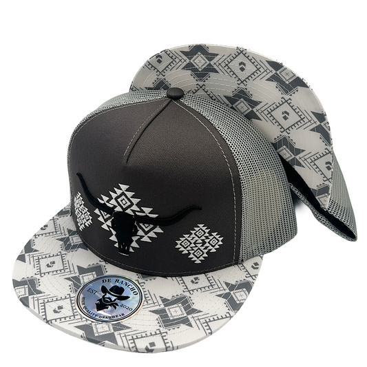 De Rancho Longhorn Calavera (Gray)