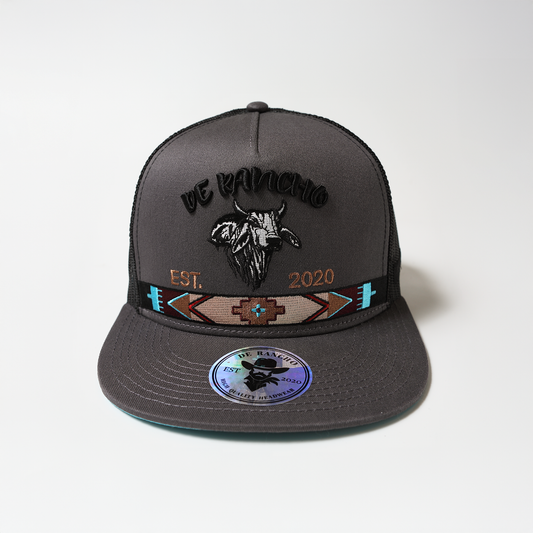 De Rancho Tribal Bull Grey Hat DR074
