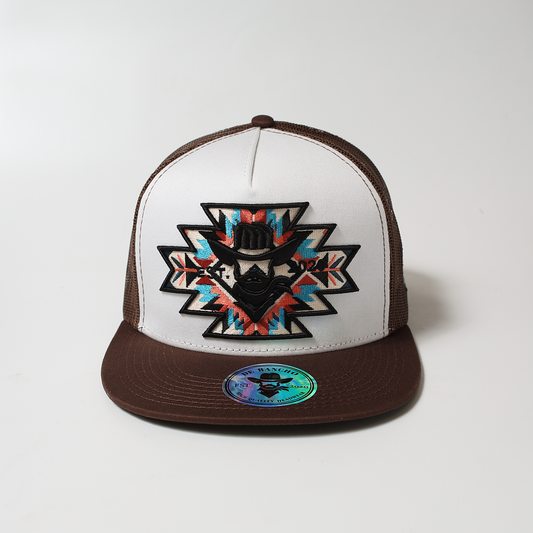 De Rancho Amarillo Heart (White/Brown) DR095