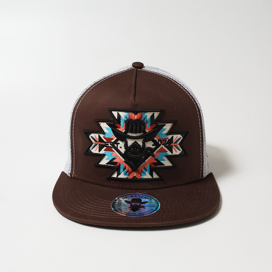De Rancho Amarillo Heart (Brown/White) DR096