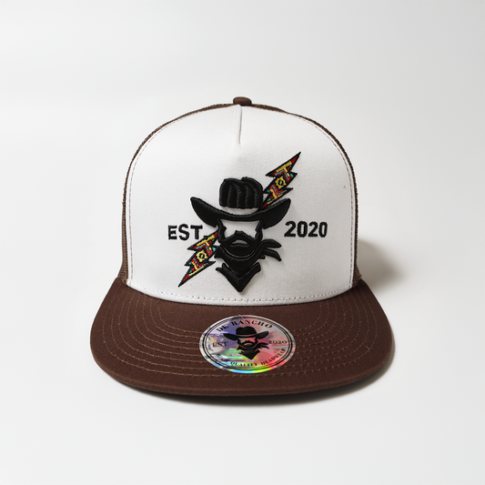 De Rancho Thunder Hat (White/Brown) DR143