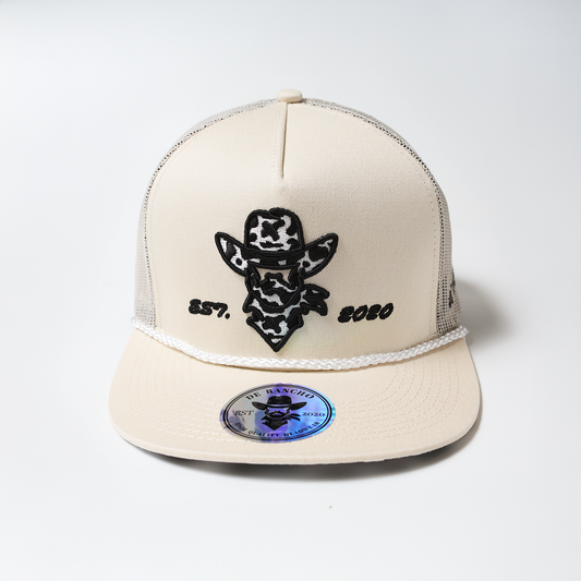 De Rancho Cow Print Hat Vaquita 2 (Cream) DR150