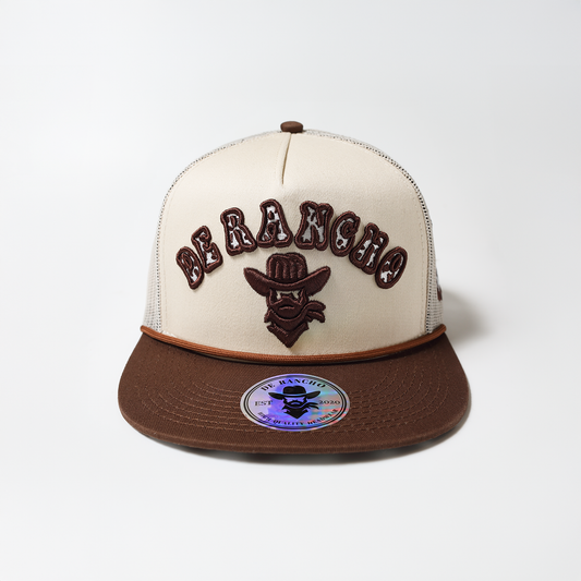 De Rancho Cow Print Hat 3 (Cream/Brown) DR154