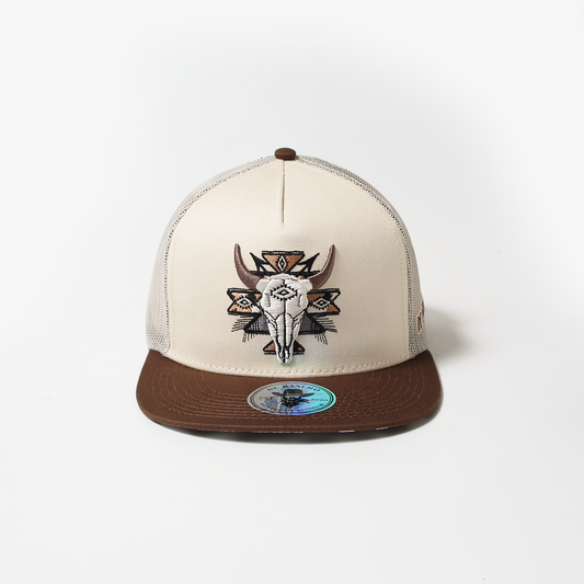 De Rancho Skull (Cream/Brown) DR159