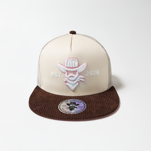 De Rancho Corduroy Hat (Cream/Brown) DR160