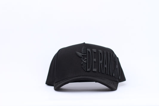 De Rancho a-frame hat Black logo (Black)
