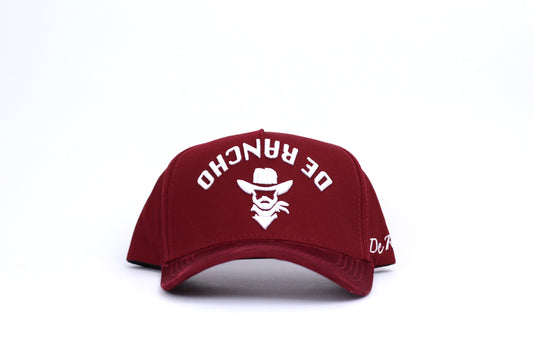 De Rancho a-frame hat Backwards logo (Burgundy)